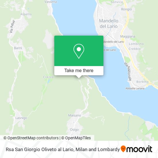 Rsa San Giorgio Oliveto al Lario map