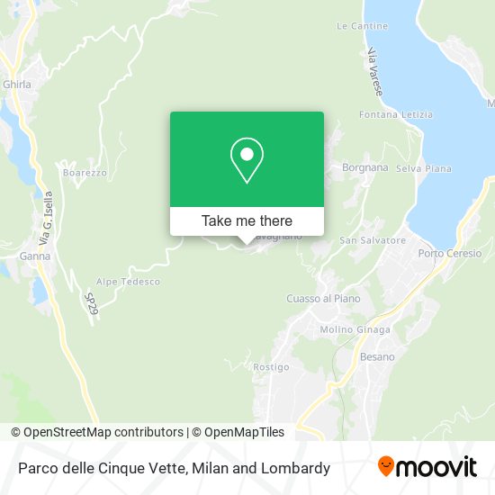 Parco delle Cinque Vette map