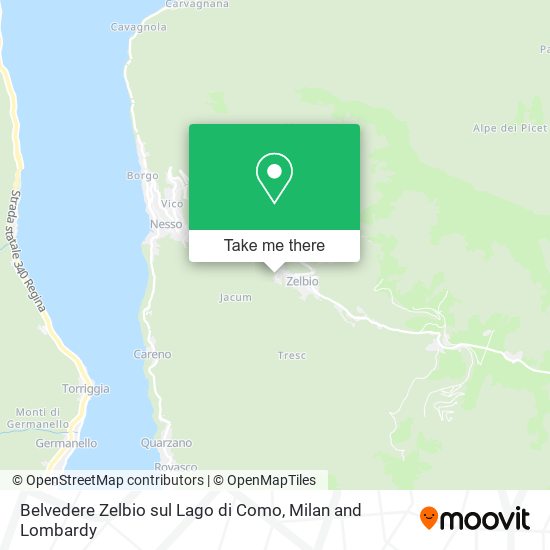 Belvedere Zelbio sul Lago di Como map