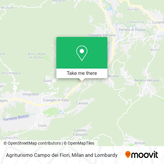 Agriturismo Campo dei Fiori map
