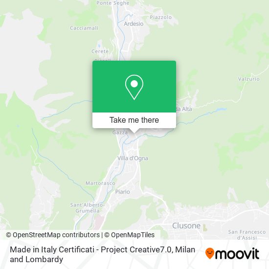 Made in Italy Certificati - Project Creative7.0 map