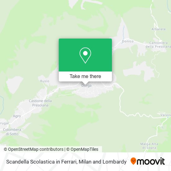 Scandella Scolastica in Ferrari map