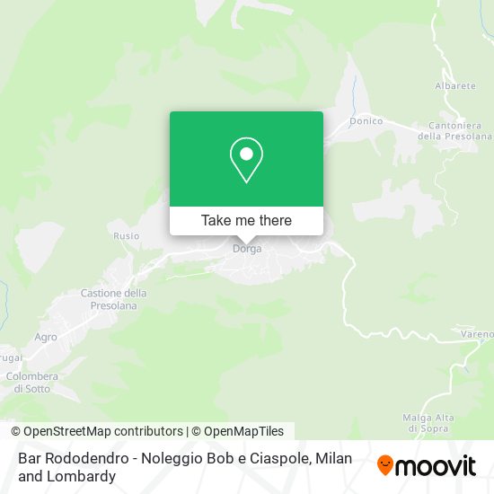Bar Rododendro - Noleggio Bob e Ciaspole map