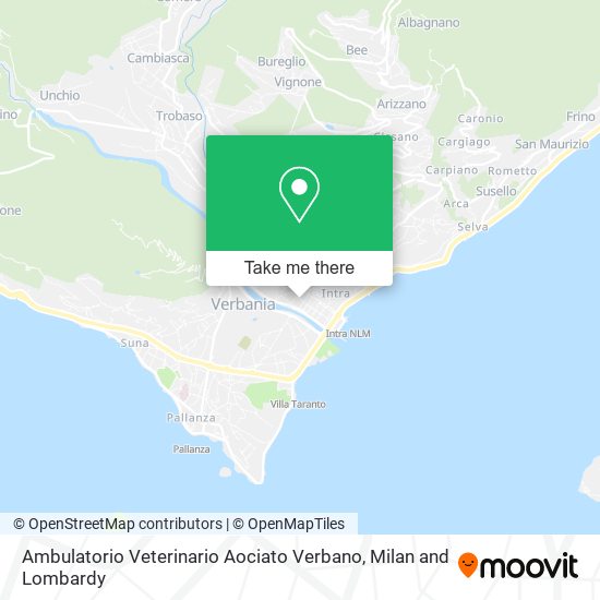 Ambulatorio Veterinario Aociato Verbano map