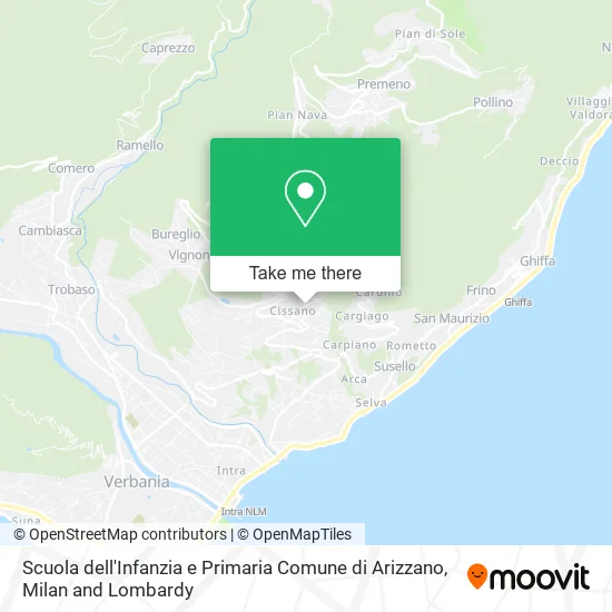 Scuola dell'Infanzia e Primaria Comune di Arizzano map