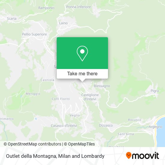Outlet della Montagna map