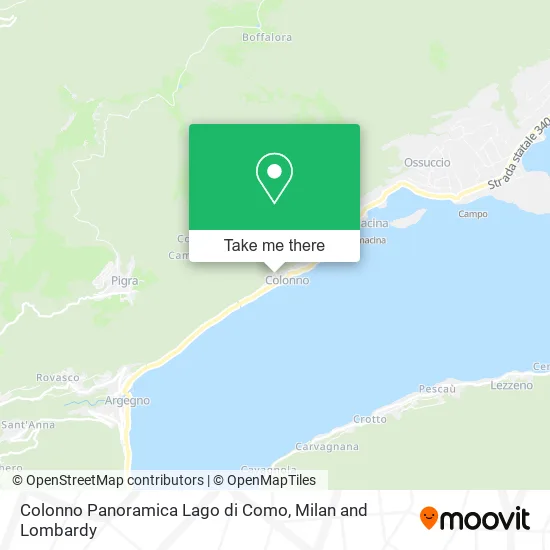 Colonno Panoramica Lago di Como map