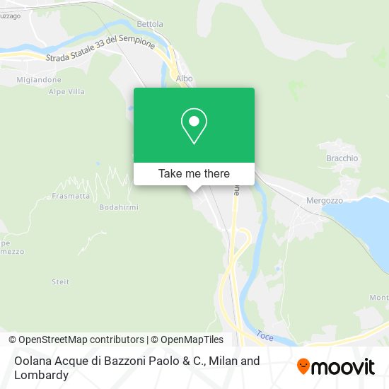 Oolana Acque di Bazzoni Paolo & C. map