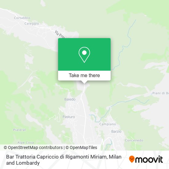 Bar Trattoria Capriccio di Rigamonti Miriam map