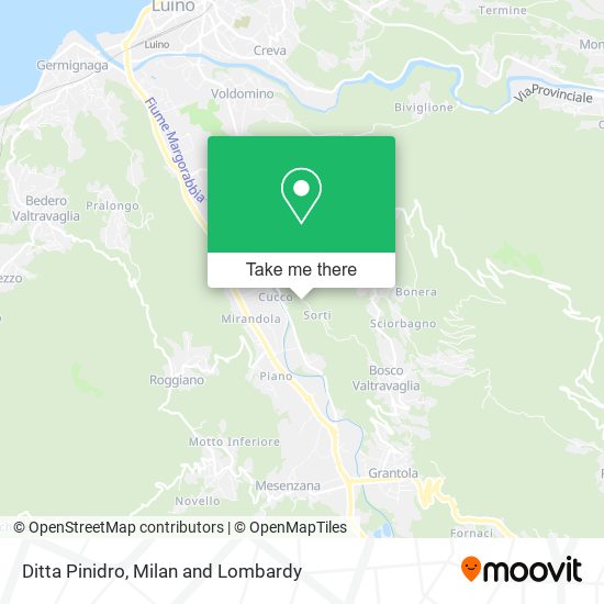 Ditta Pinidro map