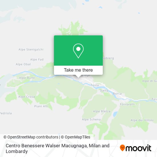Centro Benessere Walser Macugnaga map