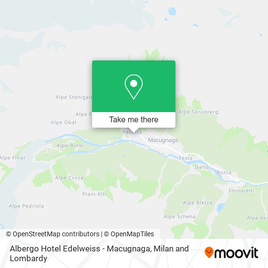 Albergo Hotel Edelweiss - Macugnaga map