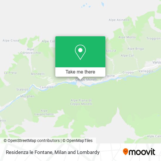 Residenza le Fontane map