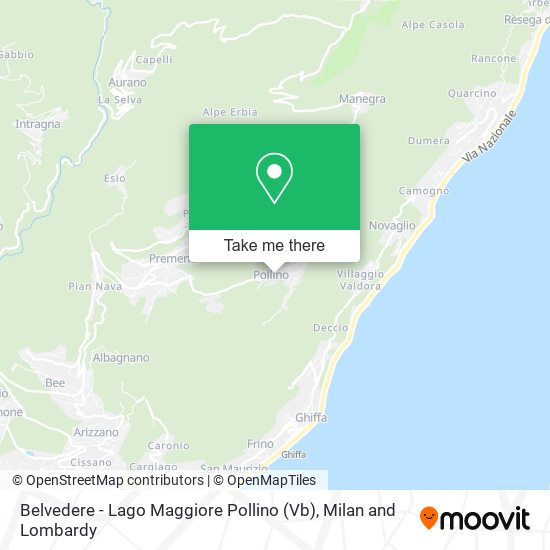 Belvedere - Lago Maggiore Pollino (Vb) map