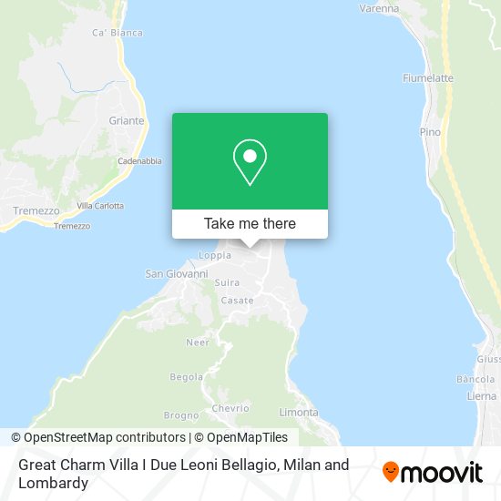 Great Charm Villa I Due Leoni Bellagio map