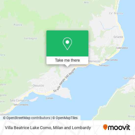 Villa Beatrice Lake Como map