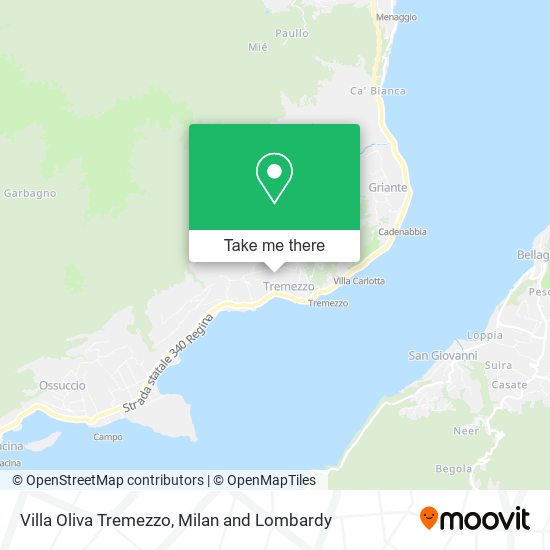 Villa Oliva Tremezzo map