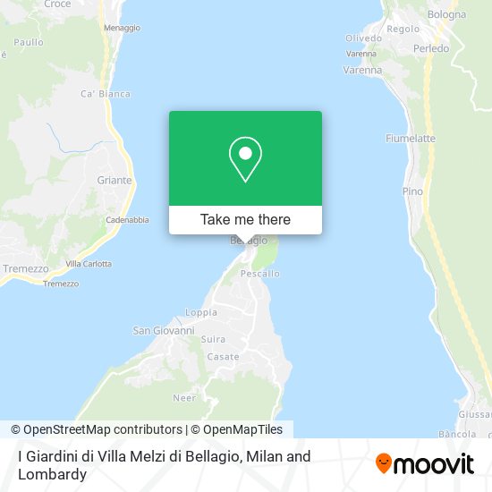 I Giardini di Villa Melzi di Bellagio map