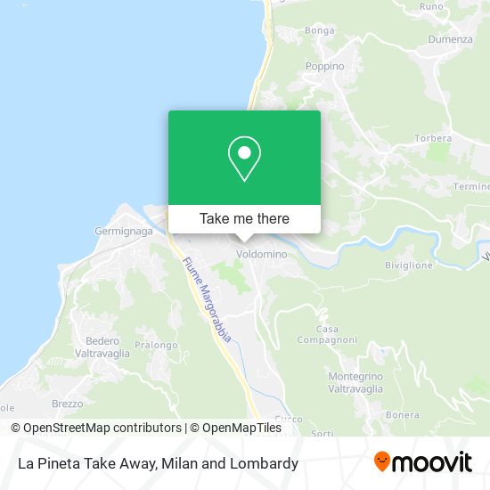 La Pineta Take Away map