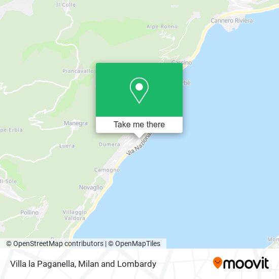 Villa la Paganella map