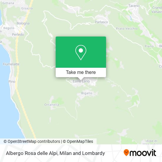 Albergo Rosa delle Alpi map