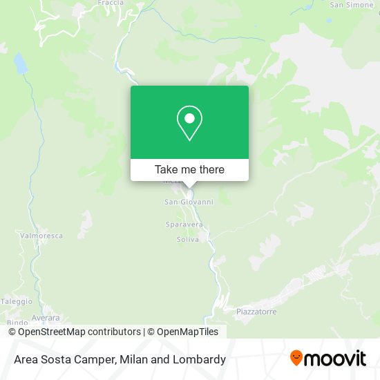 Area Sosta Camper map