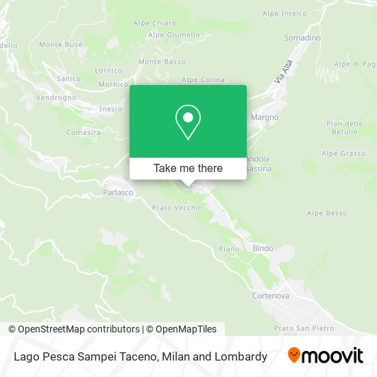 Lago Pesca Sampei Taceno map