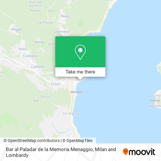 Bar al Paladar de la Memoria Menaggio map