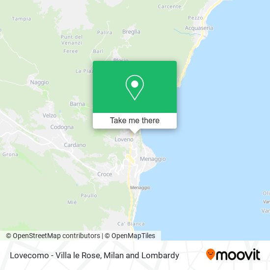 Lovecomo - Villa le Rose map