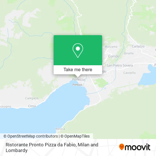 Pronto Pizza Restaurant by Fabio map