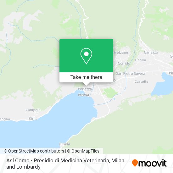 Asl Como - Presidio di Medicina Veterinaria map