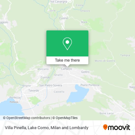 Villa Pinella, Lake Como map