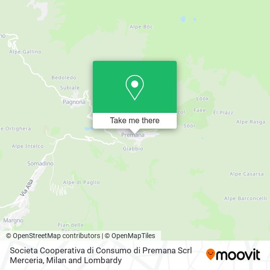 Societa Cooperativa di Consumo di Premana Scrl Merceria map