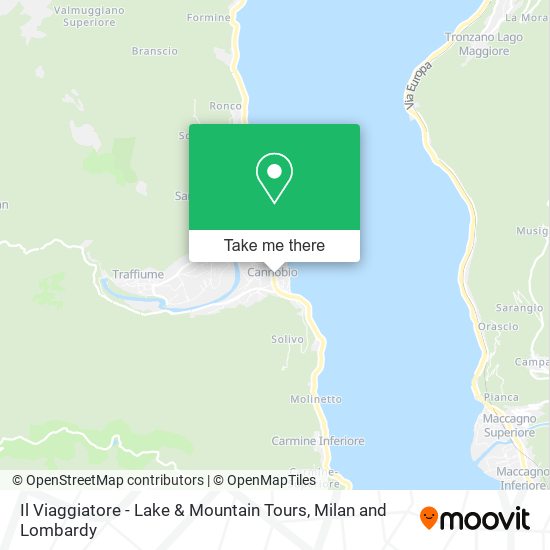 Il Viaggiatore - Lake & Mountain Tours map