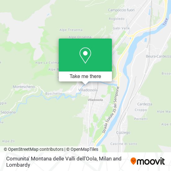 Comunita' Montana delle Valli dell'Oola map