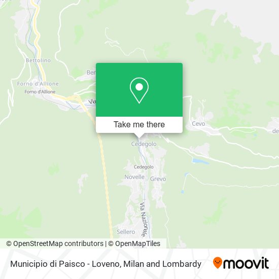 Municipio di Paisco - Loveno map