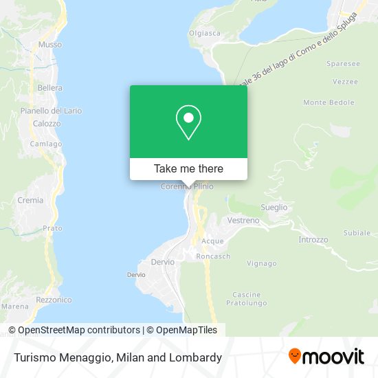 Turismo Menaggio map