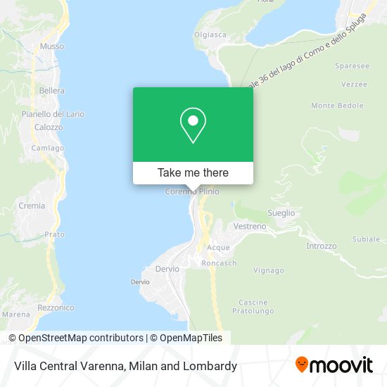 Villa Central Varenna map