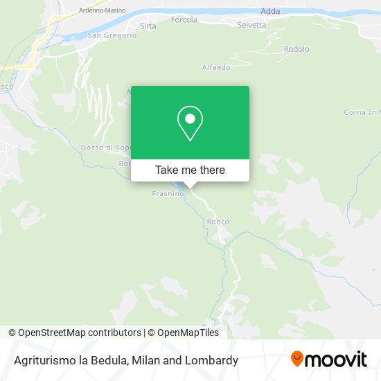 Agriturismo la Bedula map