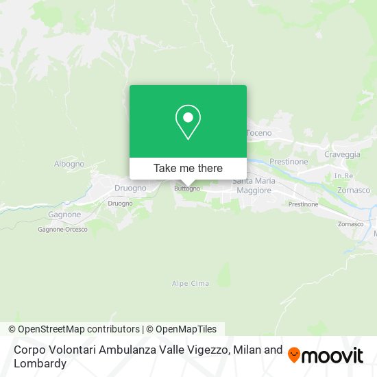 Corpo Volontari Ambulanza Valle Vigezzo map