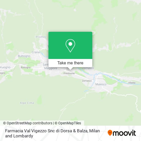 Farmacia Val Vigezzo Snc di Dorsa & Balza map