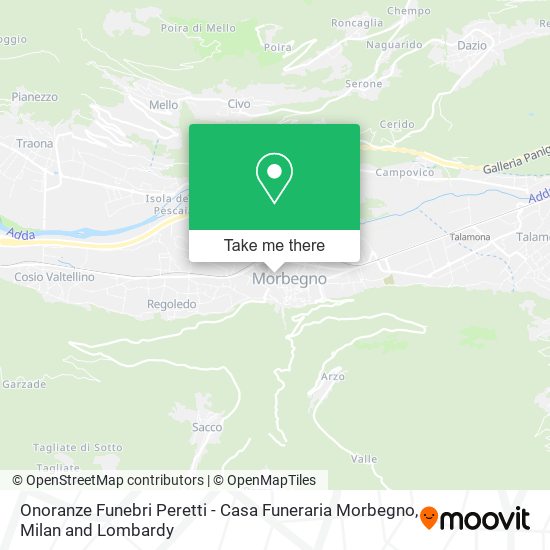 Onoranze Funebri Peretti - Casa Funeraria Morbegno map