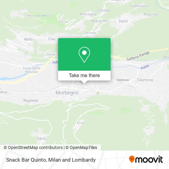 Snack Bar Quinto map