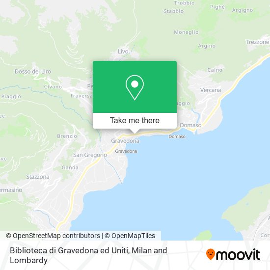 Biblioteca di Gravedona ed Uniti map