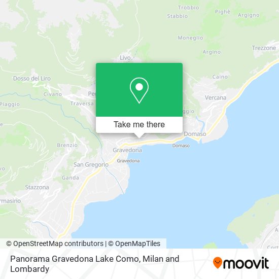 Panorama Gravedona Lake Como map