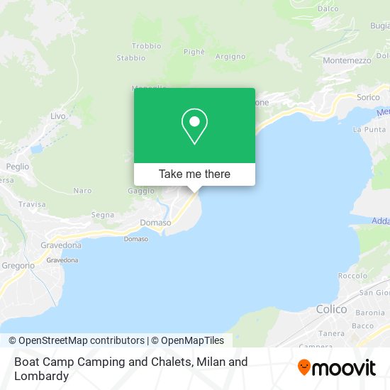 Boat Camp Camping and Chalets map