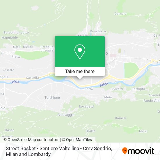 Street Basket - Sentiero Valtellina - Cmv Sondrio map