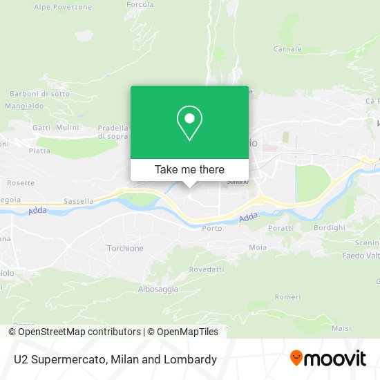 U2 Supermercato map