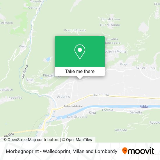 Morbegnoprint - Wallecoprint map