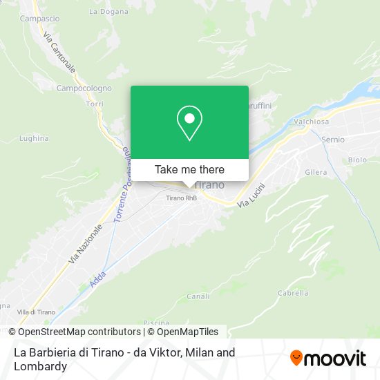 La Barbieria di Tirano - da Viktor map